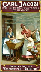 Waschfrauen in der Waschkueche  1907