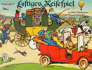 Lustiges Reisespiel  Gesellschaftsspiel  um 1912