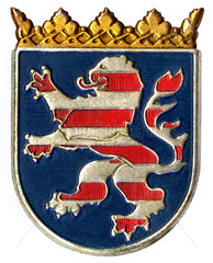 Wappen Hessen  alte Metallplakette