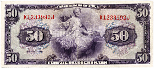 erster 50-Mark-Schein der Bundesrepublik  1948