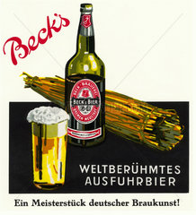 Becks Bier  Werbung 1935