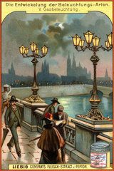 Gasbeleuchtung in der Stadt  1898