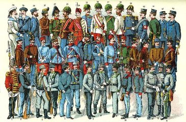 Uniformen der oesterreichisch-ungarischen Armee  um 1902