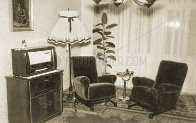 Wohnzimmer um 1954