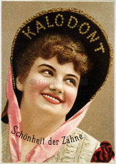 Werbung fuer Kalodont Zahncreme  um 1902