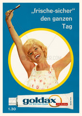 Zahnpasta-Werbung Goldax  1961