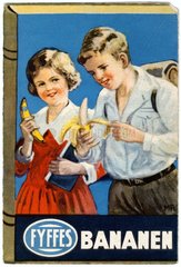 Schulkinder essen Bananen  Werbung 1929