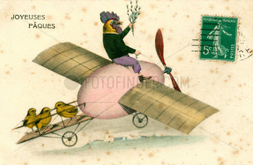Froehliche Ostern  franzoesische Postkarte  1910