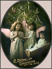 alte amerikanische Weihnachtskarte  1914