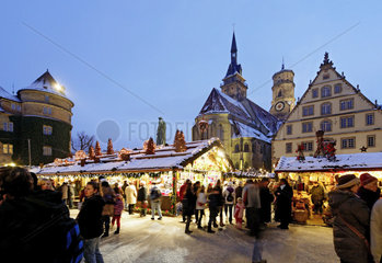 Der Weihnachtsmarkt in Stuttgart - einer der schoensten und groessten in Europa.