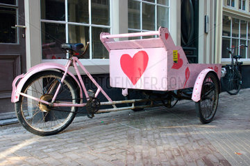 a heart for bike in Amsterdam