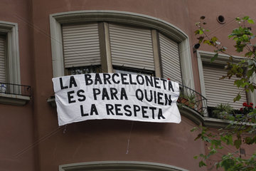 La Barceloneta verlangt Respekt