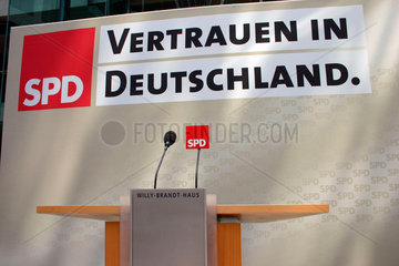 Berlin - Willy Brandt Haus  Pressekonferenz der SPD.