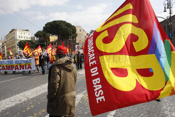 Gewerkschaft Demo in Rom