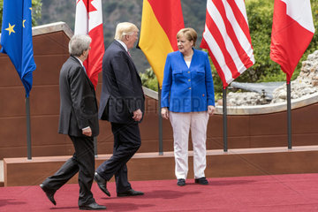Gentiloni + Trump + Merkel
