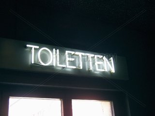 Toiletten Schild Neon