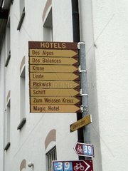 Hotelwegweiser in Luzern  Schweiz.