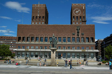 Das Rathaus von Oslo NOR.