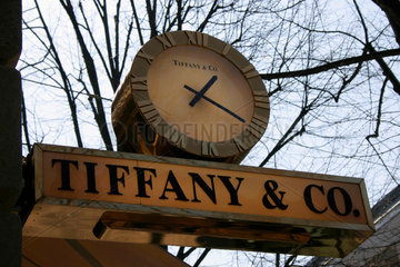 Tiffany & Co. an der Bahnhofstrasse 14 in Zuerich  Schweiz.