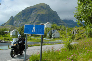Der Ort A auf den Lofoten  Norwegen.