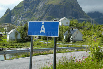 Der Ort A auf den Lofoten  Norwegen.