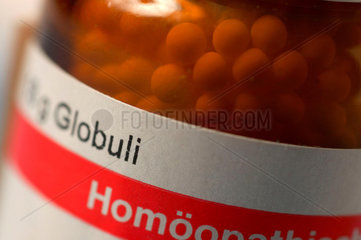 Globuli  homoeopathisches Heilmittel.