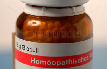 Globuli  homoeopathisches Heilmittel.