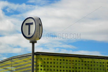 T - sign in oslo  norway.