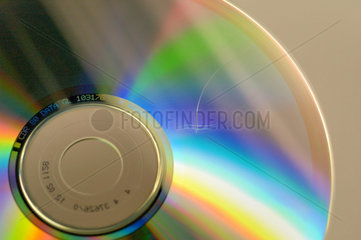 CD ROM mit Kratzern und Staub.