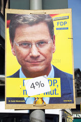 4% Westerwelle Wahlplakat