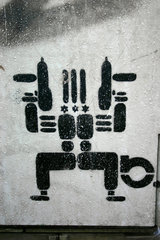 Graffiti in Berlin Kreuzberg.