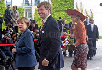 Merkel + Willem-Alexander + Maxima