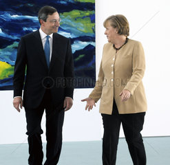 Draghi + Merkel