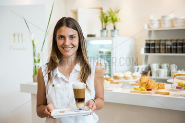 Cafe waitress  portrait