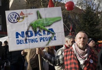 Solidaritaetskundgebung gegen die Schliessung des NOKIA Werks in Bochum