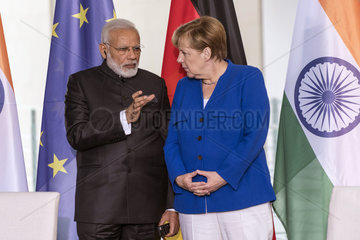 Modi + Merkel