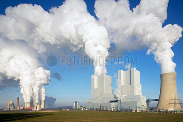 Kohlekraftwerk Neurath am Morgen