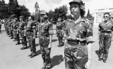 ‘Rhodesian army girls on parade’ 12 August 1977.