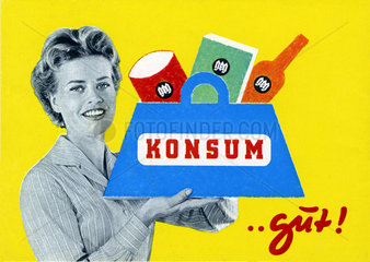 Konsum  Werbung der Konsumgenossenschaften  1956