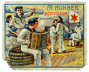 Werbung fuer Akkordeons der Firma Hohner  1912