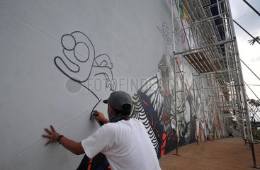 INDONESIA-JAKARTA-ARTWORK-GRAFFITI