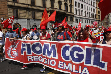 CGIL Demonstration gegen Die Voucher in Rom