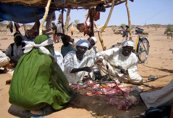 Fluechtlinge aus Darfur im Lager Gaga im Osten vom Tschad