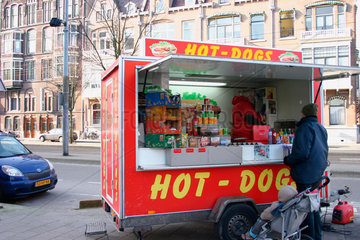 Hot- Dogs Bude in Amsterdam