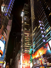 Nachts Times Square Manhattan New York City