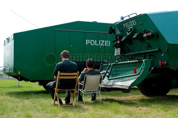 Reservepolizisten bei Anti-G8-Demonstration Heiligendamm