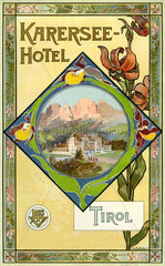Karersee Hotel Tirol  Werbung  1899