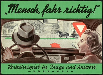 altes Verkehrslernspiel  1938