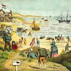 Strandleben an der Nordsee  um 1870