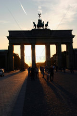 Sonnenuntergang am Brandenburger Tor